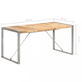 Jedálenský stôl hnedá / sivá Dekorhome 160x80x75 cm
