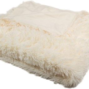 Luxusná deka s dlhým vlasom 150x200cm SMOTANOVÁ