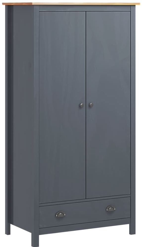 vidaXL Hill Range 2-dverový sivý borovicový masív