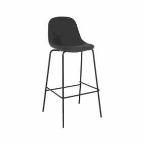 Kondela Barová stolička, tmavosivá látka/kov, MARIOLA 2 NEW 71007