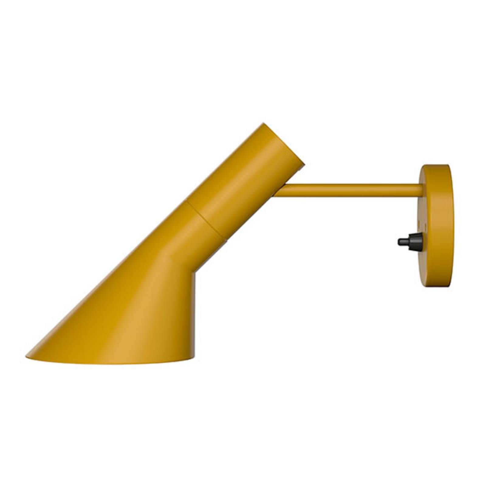 Louis Poulsen AJ - nástenná lampa, okrovožltá, Obývacia izba / jedáleň, oceľ, E14, 20W, K: 18cm