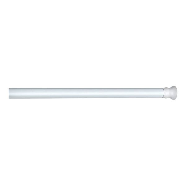Biela teleskopická tyč na sprchový záves Wenko, ø 2,8 cm; dĺžka 110 - 245 cm