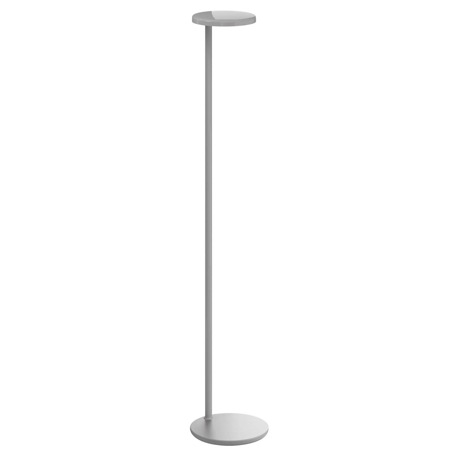 FLOS Oblique Floor stojacia LED lampa 927 USB sivá, Obývacia izba / jedáleň, hliník, metakrylát, 8W, K: 107.4cm