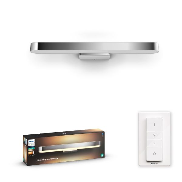 Philips Hue White Ambiance 8719514340831 Adore nástenné svietidlo LED +SWITCH 40W/3000lm 2200-6500K IP44 chróm bluetooth