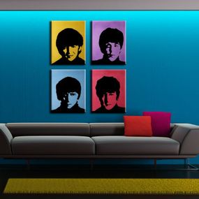 Ručne maľovaný POP Art obraz Beatles