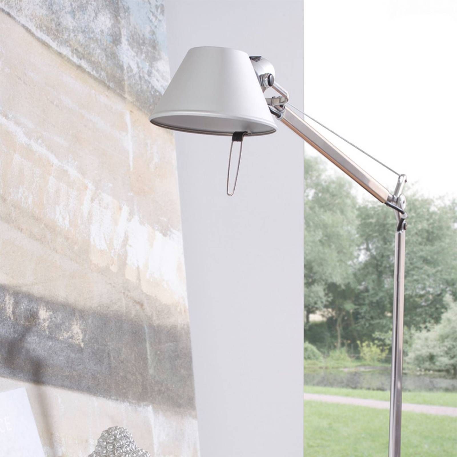 Artemide Stolná lampa Tolomeo so stmievačom 2700K, Pracovňa / Kancelária, hliník, 10W, P: 78 cm, K: 129cm