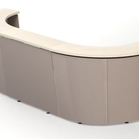 NARBUTAS - Rohový recepčný stôl TERA 335x110x111,5 cm s pracovnou doskou