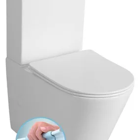 SAPHO - PACO RIMLESS WC kombi misa s nádržkou vrátane splachovacej súpravy, spodný/zadný PC1012WR