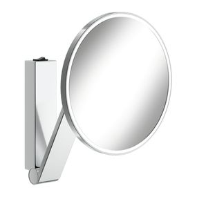 Keuco iLook move - Kozmetické zrkadlo s LED osvetlením, trojrozmerné nastaviteľné rameno, 5x zväčšenie, ø 212 mm, chróm 17612019004