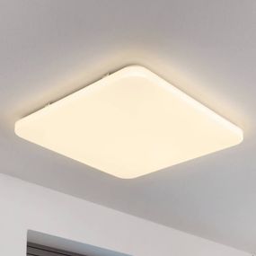 EGLO Stropné LED svetlo Frania obdĺžnikové, Obývacia izba / jedáleň, oceľ, plast, 49.5W, P: 53 cm, L: 53 cm, K: 6.5cm