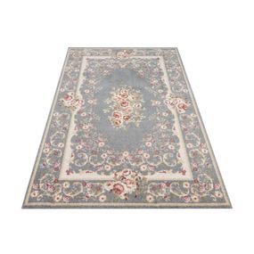 DomTextilu Kvalitný sivý vintage koberec do obývačky 40990-187494