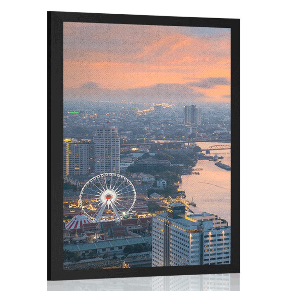 Plagát Bangkok - 30x45 black