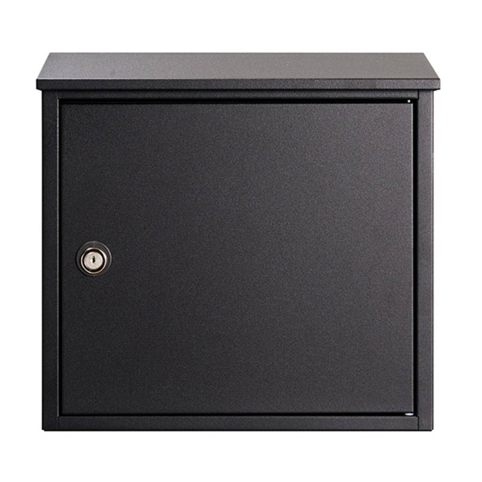 Juliana Nástenná poštová schránka Allux 400S čierna, galvanizovaná oceľ, práškový nástrek, L: 36 cm, K: 35.5cm