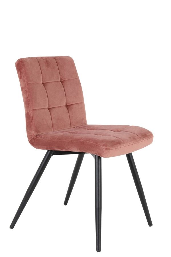 Zamatová staroružová jedálenská stolička OLIVE - 44*82*50 cm
