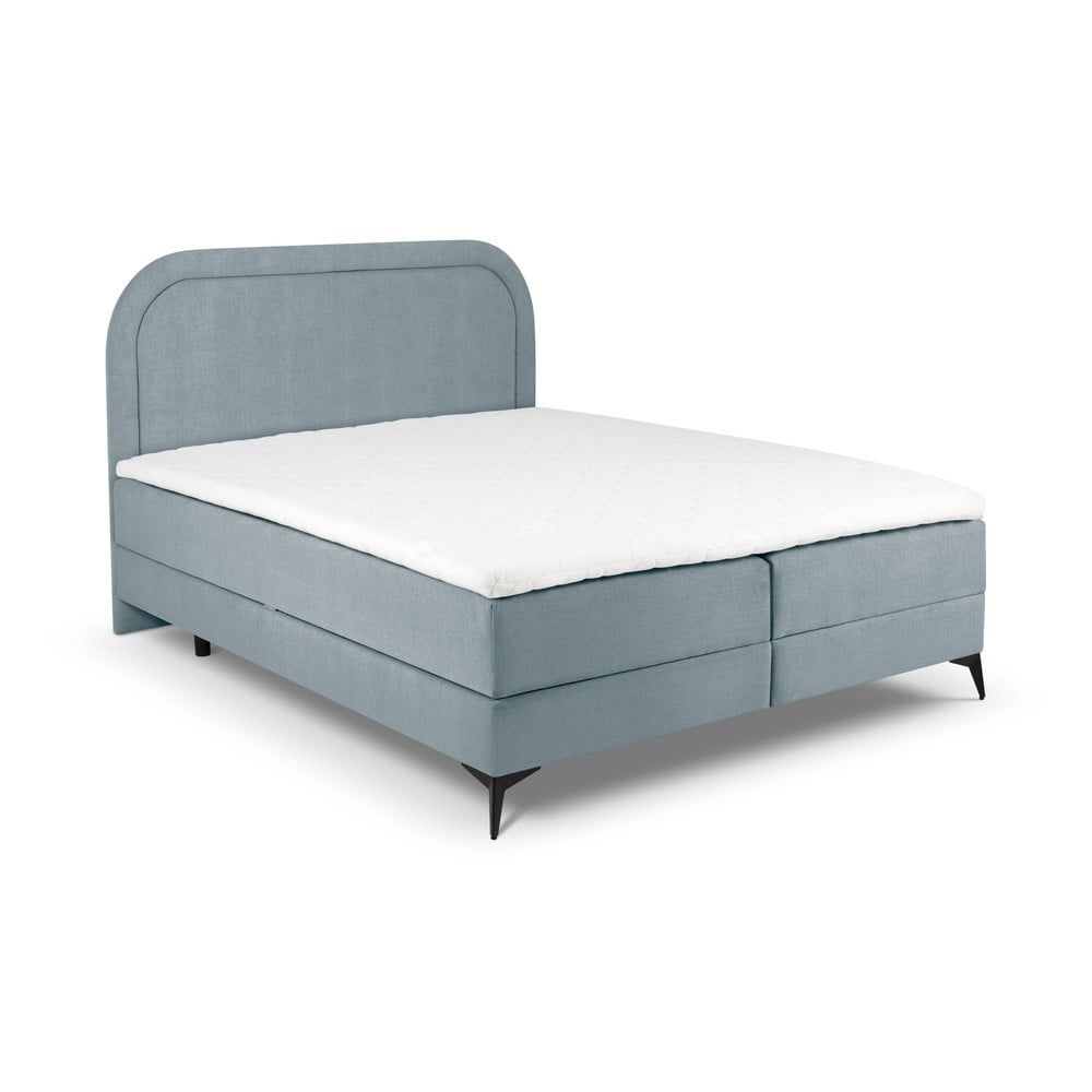 Svetlomodrá boxspring posteľ s úložným priestorom 180x200 cm Eclipse – Cosmopolitan Design