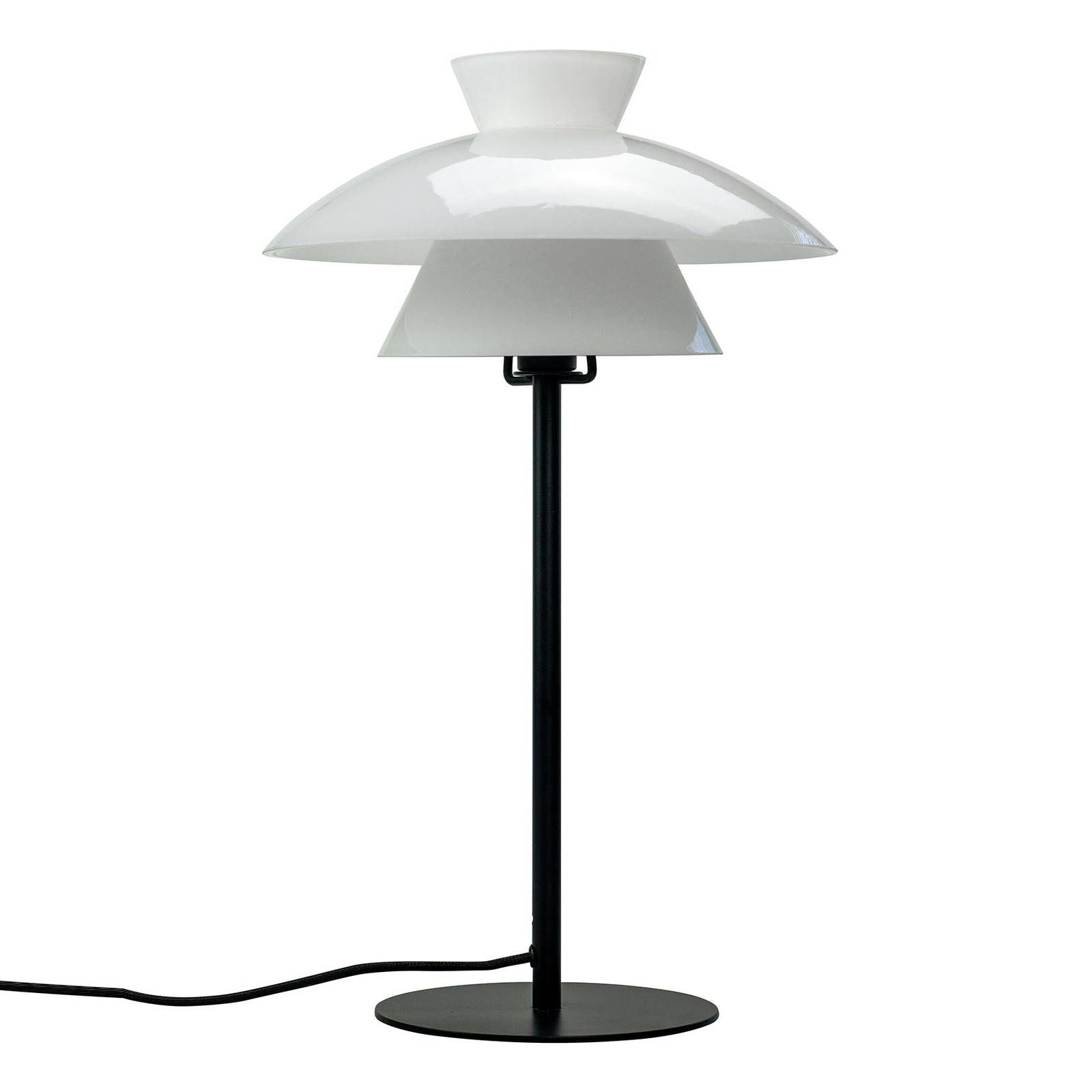 Dyberg Larsen Valby stolná lampa tienidlo 3-dielne, Obývacia izba / jedáleň, sklo, kov, G9, 5W, K: 40cm