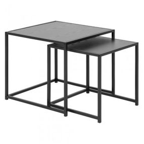 Konferenčný stolík Benato (50x45x50 cm, čierna)