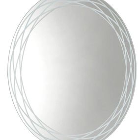 SAPHO - RINGO okrúhle LED podsvietené zrkadlo so vzorom, ø 80cm, fólia anti-fog, 2700°K RI080
