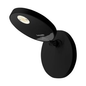 Artemide Demetra Spotlight nástenné 2 700 K čierna, Obývacia izba / jedáleň, hliník, 6W, K: 13cm