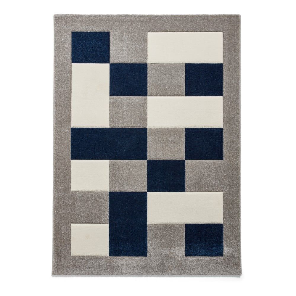 Modro-sivý koberec Think Rugs Brooklyn, 160 x 220 cm