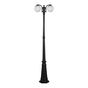 Vonkajšia lampa 2xE27/60W/230V IP44 199 cm čierna