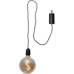 Hnedá vonkajšia svetelná LED dekorácia Star Trading Glassball, dĺžka 1 m