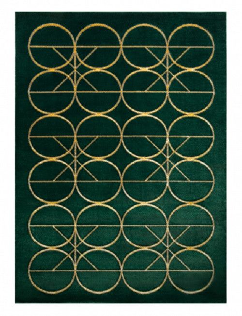 Dywany Łuszczów Kusový koberec Emerald 1010 green and gold - 80x150 cm