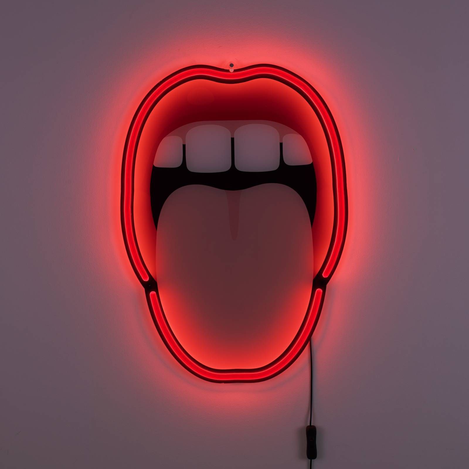 SELETTI Dekoračné nástenné LED svetlo Tongue, 41 x 58 cm, Obývacia izba / jedáleň, akryl, 24W, L: 46 cm, K: 41cm