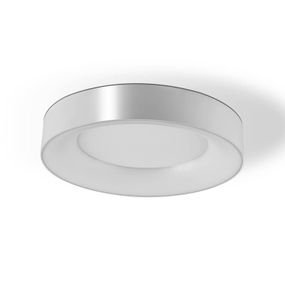 EVN Stropné LED svietidlo Sauro, Ø 40 cm, strieborná, Chodba, plast, 25W, K: 7.1cm