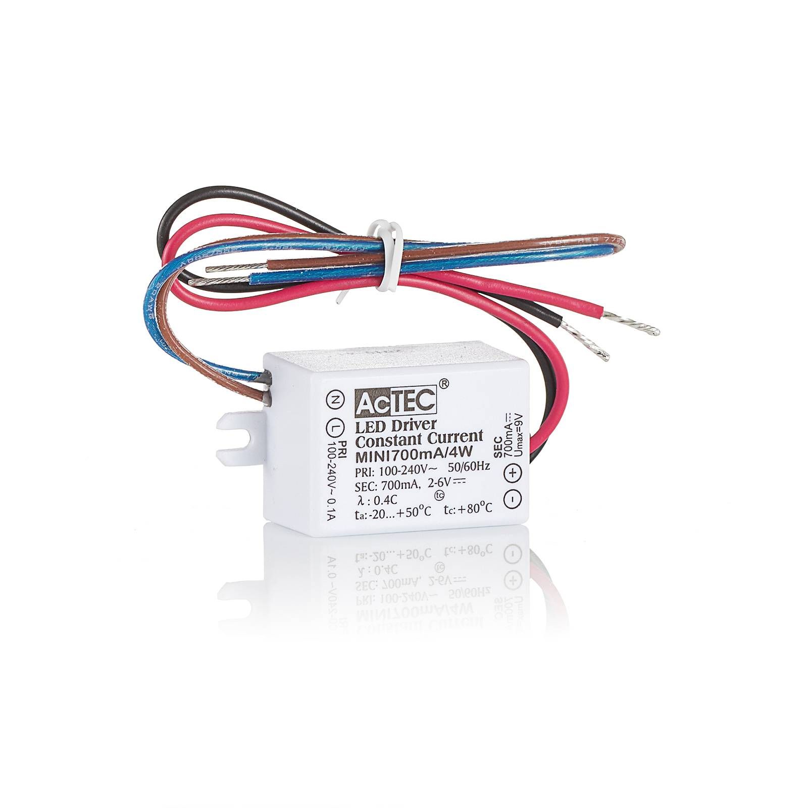 AcTEC Mini LED budič CC 350 mA, 4 W, IP65, plast, P: 5.3 cm, L: 2.7 cm, K: 2.1cm