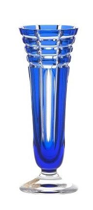 Krištáľová váza Nora, farba modrá, výška 175 mm