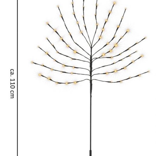 Nexos 72882 Vianočná dekorácia - svetelný strom, 110 cm, 80 LED teple biely