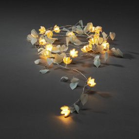 Konstsmide Christmas Svetelná LED reťaz Listy a kvety LED, číra/biela, plast, P: 190 cm