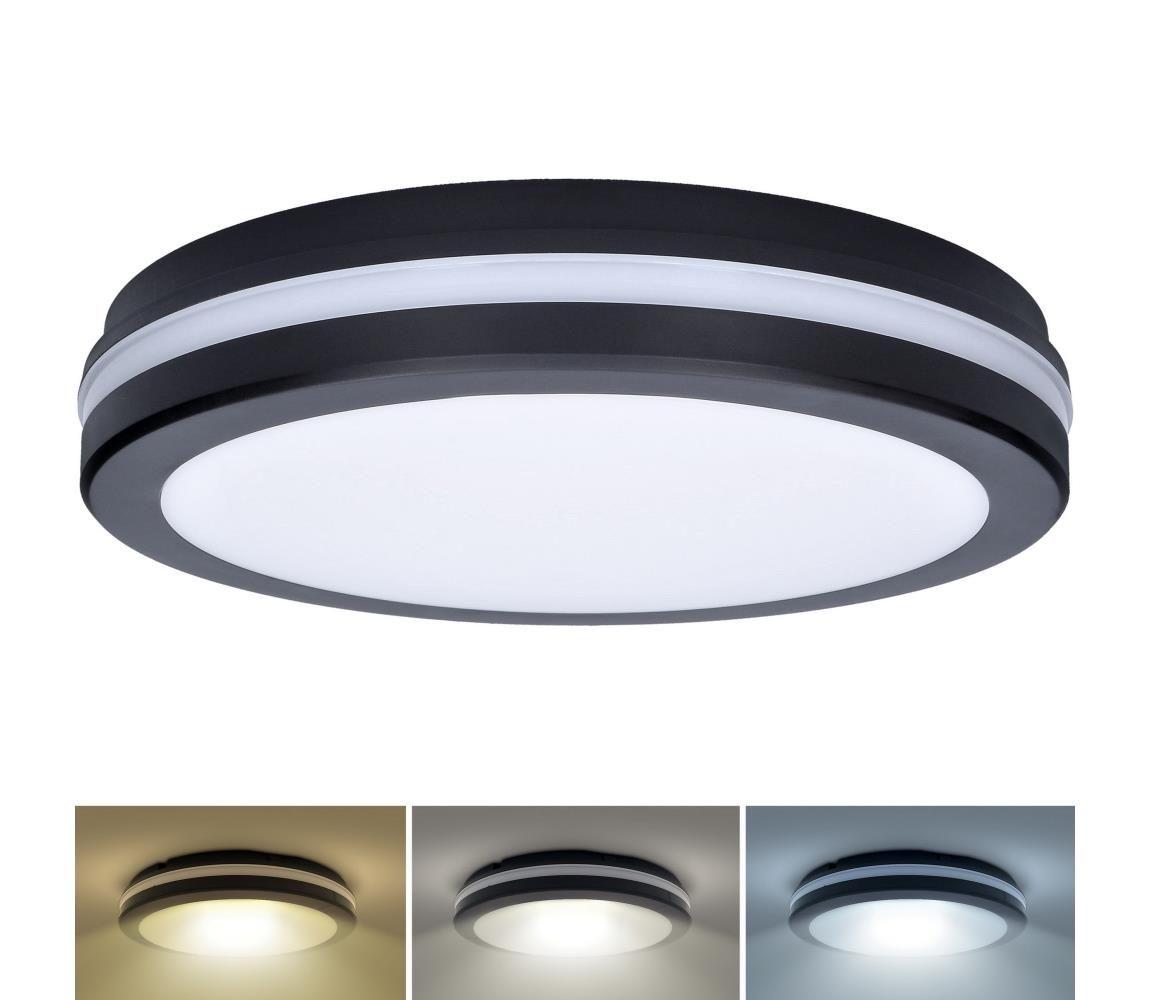 Solight WO820- LED Stm. svietidlo LED/18W/22W/26W/230V 3000/4000/6500K IP65 čierna