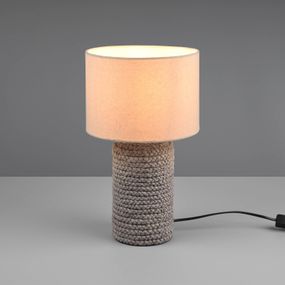 Reality Leuchten Stolná lampa Mala z keramiky, Ø 22 cm, Obývacia izba / jedáleň, keramika, textil, E27, 40W, K: 38cm