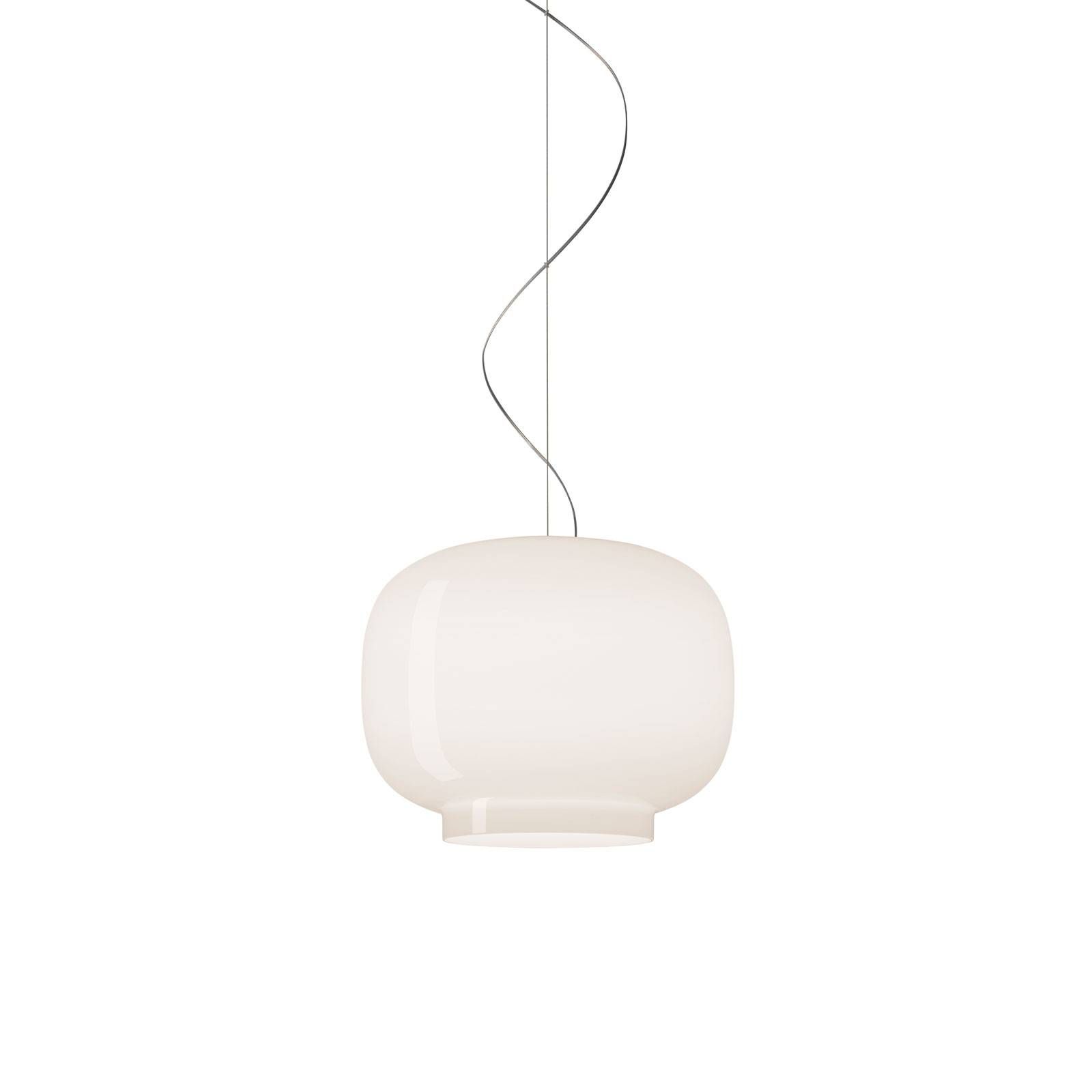 Foscarini Chouchin Bianco 1 závesná lampa E27 LED, Kuchyňa, fúkané sklo, E27, 21W, K: 31cm