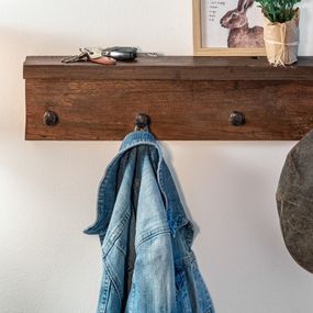 Estila Vidiecky štýlový vešiak Hemingway z recyklovaného dreva 60cm