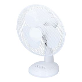 Stolný ventilátor 38W/230V pr. 30 cm biela