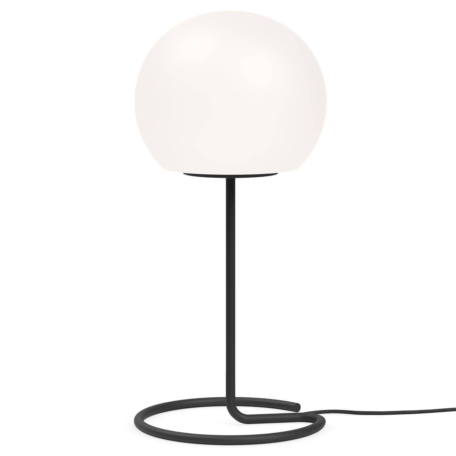 Wever & Ducré Lighting WEVER DUCRÉ Dro 3.0 stolná podstavec čiernobiela, Obývacia izba / jedáleň, hliník, sklo, E27, 12W, K: 62.5cm