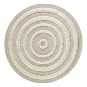 Krémovobiely koberec Mint Rugs Handira Circle, ⌀ 160 cm