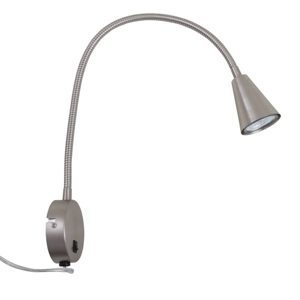 Briloner Nástenné LED svietidlo 2082 stenový prvok, nikel, Spálňa, kov, GU10, 4W, K: 45cm