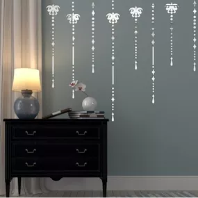 DomTextilu Set dekoračných nalepovacích zrkadiel na stenu 8034