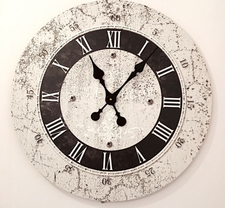 Metal Dekor nástenné hodiny Marble, priemer 60 cm