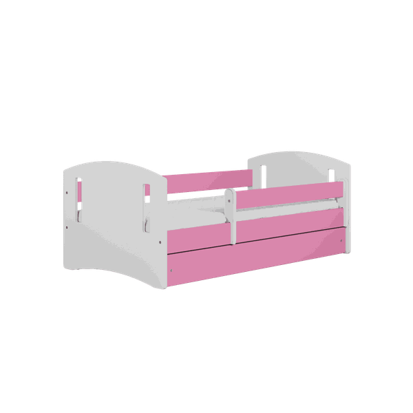 Letoss Detská posteľ CLASSIC 2 - 140/80 Ružová Bez matraca S uložným priestorom