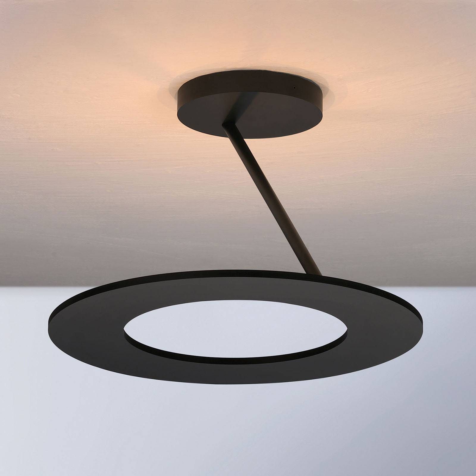 BOPP Bopp Stella stropné svietidlo 1 kruh Ø 30cm čierne, Obývacia izba / jedáleň, hliník, 10W, K: 20cm