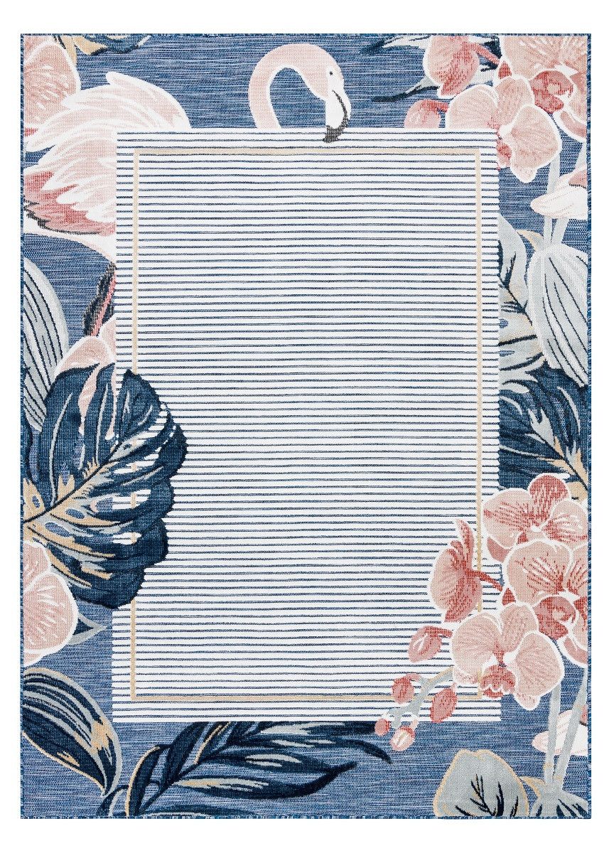 Dywany Łuszczów Kusový koberec Botanic 65240 Flamingo navy - 78x150 cm
