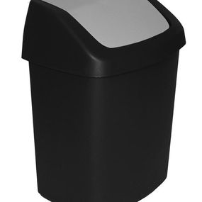 Kôš Curver® SWING BIN, 15L, 24,8x30,6x41,8 cm, čierny/sivý, na odpadky