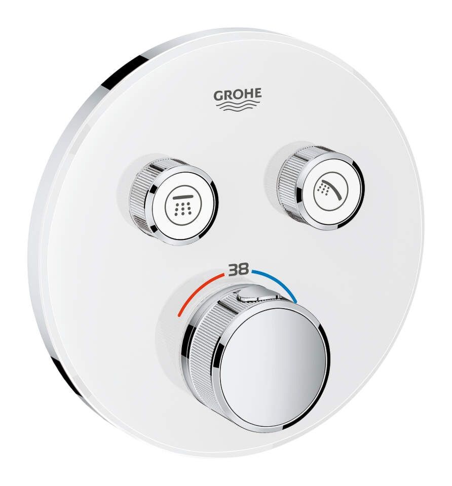 Grohe Grohtherm SmartControl - Termostatická vaňová batéria pod omietku s 2 ventilmi, mesačná biela 29151LS0