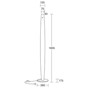 HerzBlut Arco LED lampa olejovaný dub stmievač, Obývacia izba / jedáleň, dubové drevo, železo, 46W, L: 12.5 cm, K: 163.5cm