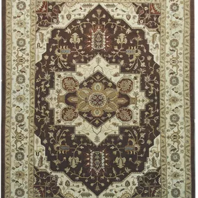 Diamond Carpets koberce Ručne viazaný kusový koberec Diamond DC-SIRAPI Brown / ivory - 245x305 cm